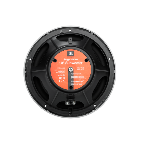 Stage Marine 10-inch Subwoofer - Grey - Back image number null